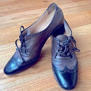 Classy heeled oxfords. Made in Italy! All genuine leather. Size 8 (EUR 38)